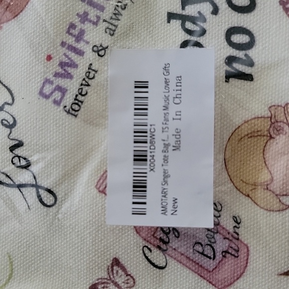 TAYLOR SWIFT CANVAS TOTE 14.5X12.5 - Picture 4 of 5